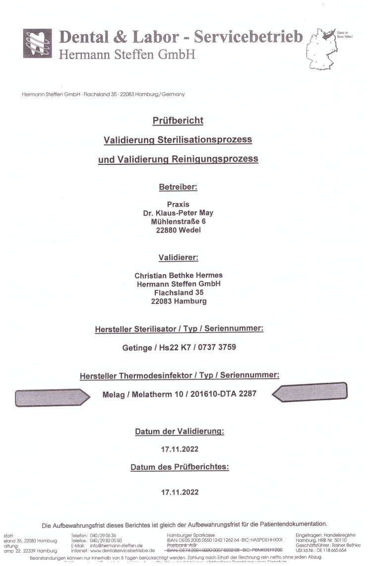Pr�fbericht Validierung 10-15